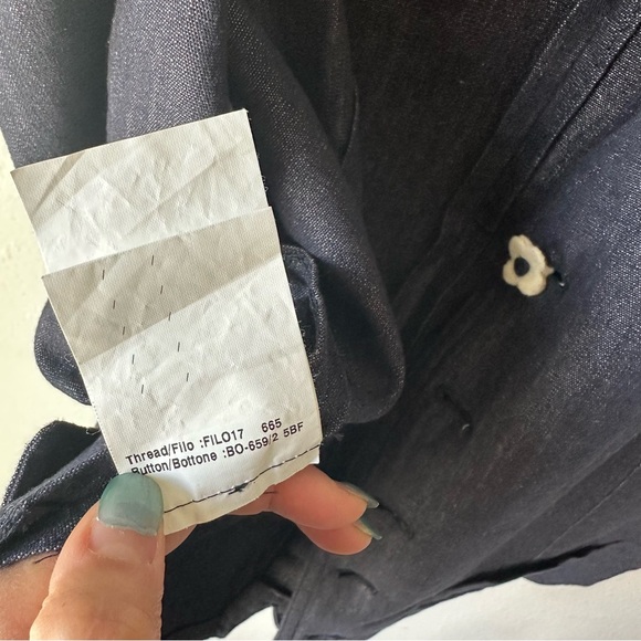 Lardini // Men’s Linen Navy Vest made in Italy size 48 - Picture 10 of 13